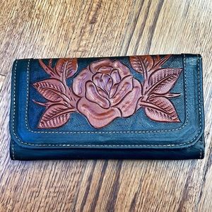 American West Tooled Leather Wallet